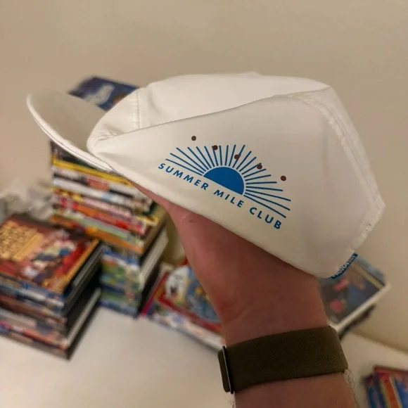 Hoka One One Summer Mile Club Time To Fly Running Cap - White - Picture 2 of 3